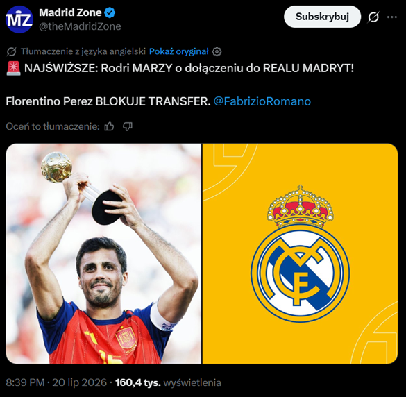 HIT! Ta GWIAZDA MŚ chce transferu do Realu Madryt, ale... PEREZ BLOKUJE TEN RUCH!